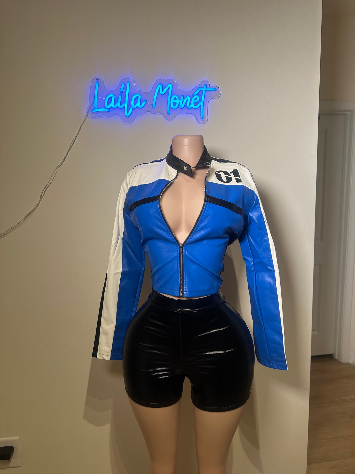 Blue Biker Jacket