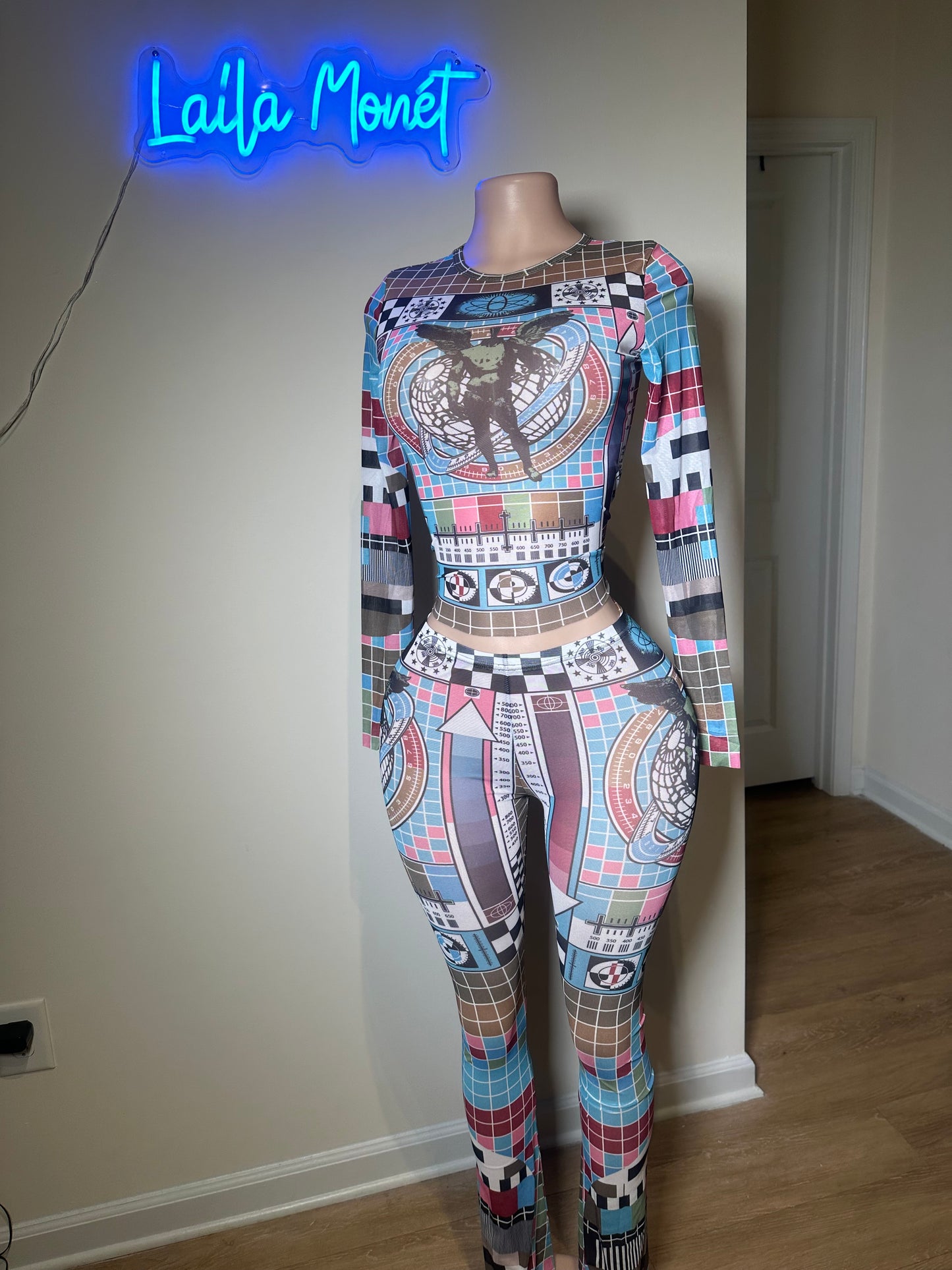 Pixel Print 2pc Set