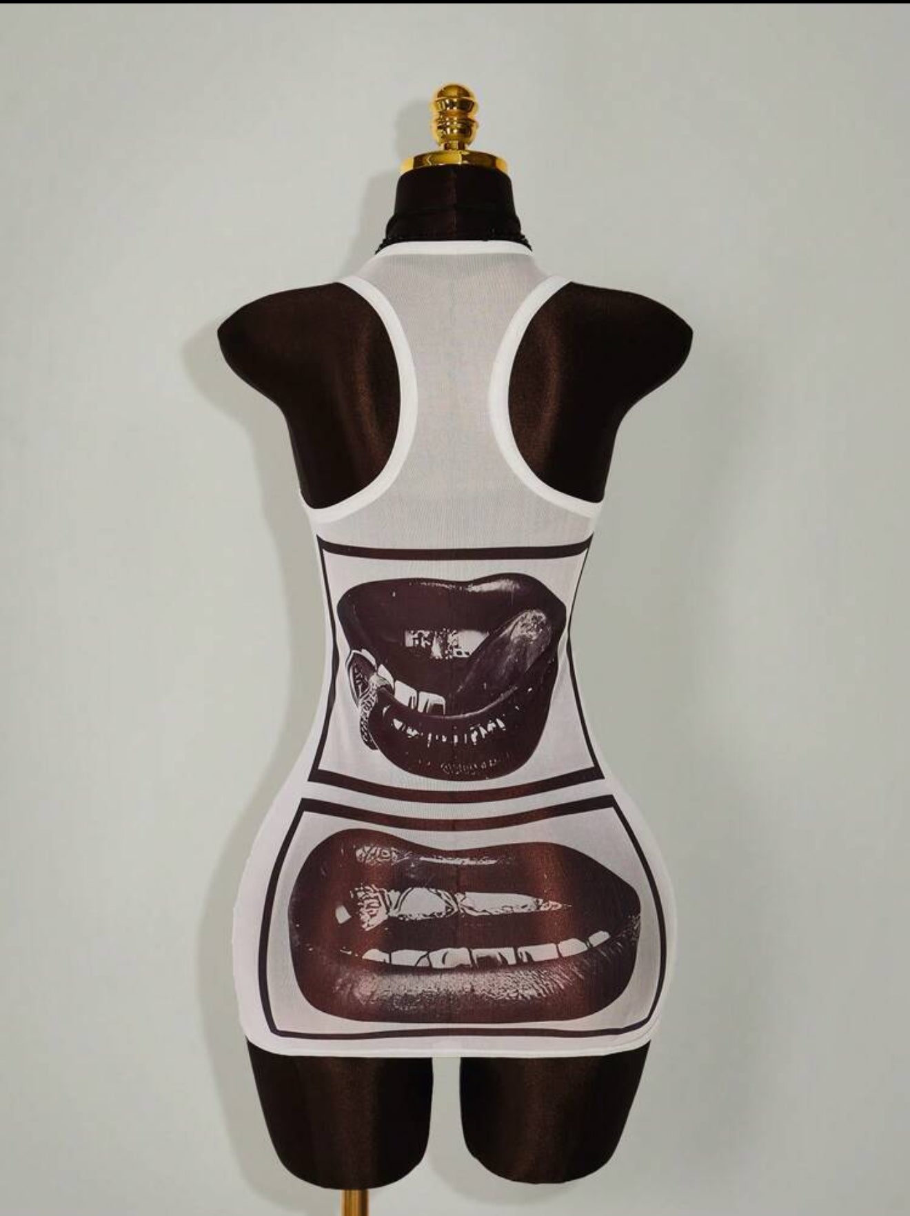 Mesh Lips Dress