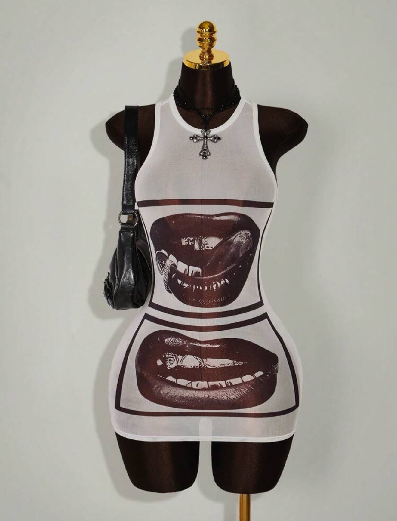 Mesh Lips Dress