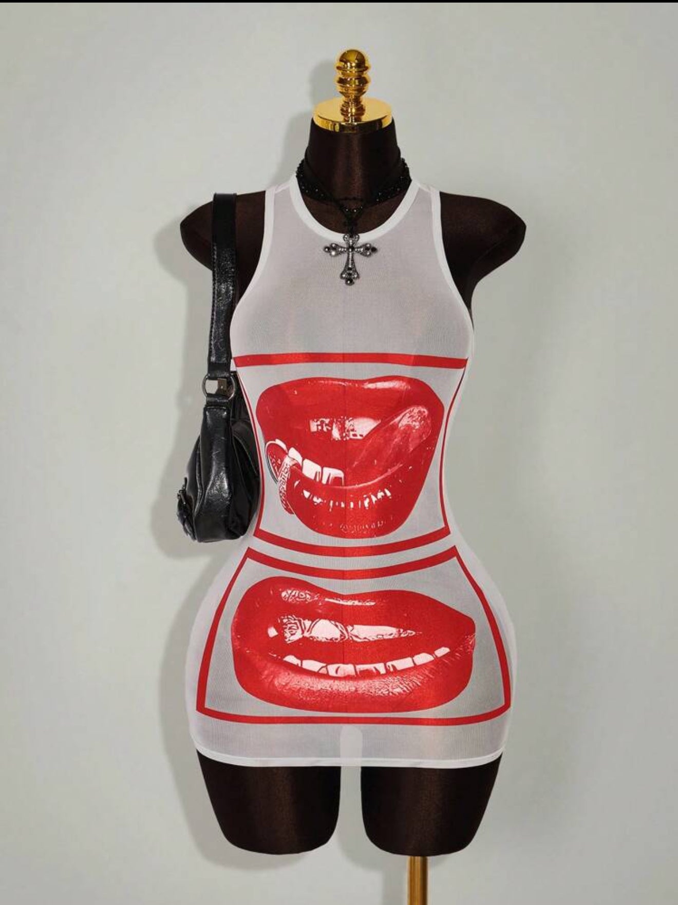 Mesh Lips Dress